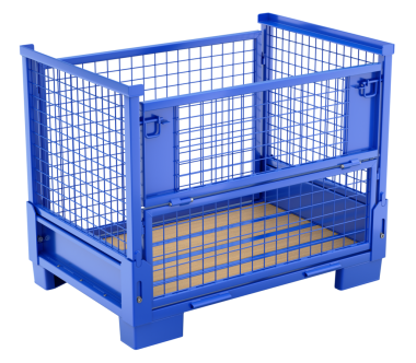 Saydam arkaplanda katlanabilir ulaşım kutusu paleti - 3d PNG illüstrasyon