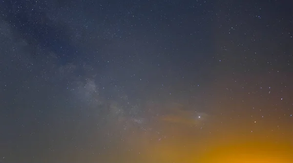 Красивое Ночное Звездное Небо Молочным Путем Естественный Открытый Фон — стоковое фото