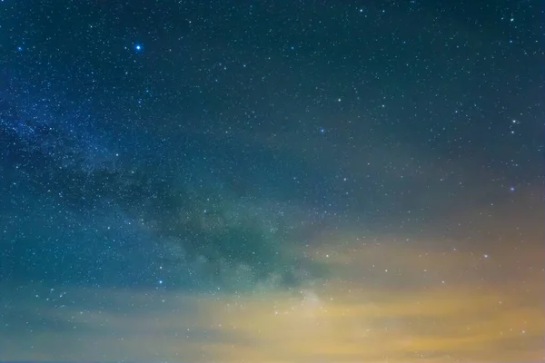 Samanyolu Ile Yıldızlı Gökyüzü Güzel Gökyüzü Arkaplanı — Stok fotoğraf