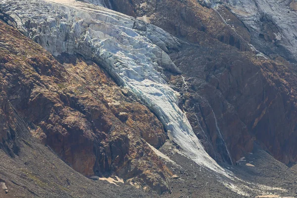 Närbild Glaciär Bergssluttningen — Stockfoto