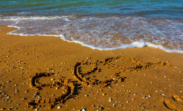 Крупный План Песчаный Пляж Летний Отдых Море Фон — стоковое фото