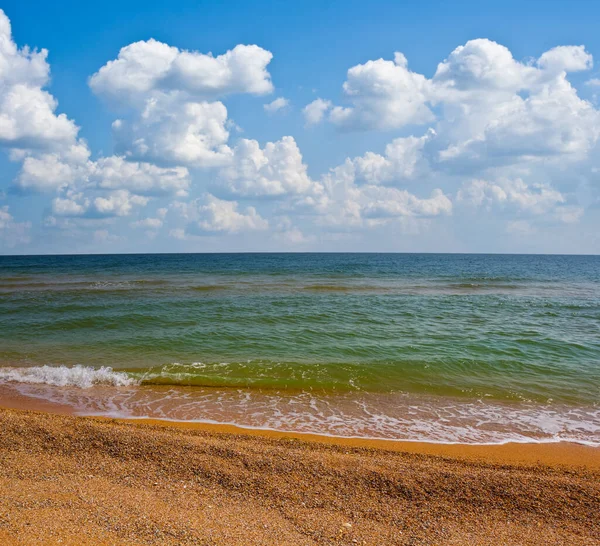 夏の砂浜の海の浜辺の風景 — ストック写真