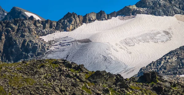 Närbild Glaciär Bergssluttning — Stockfoto