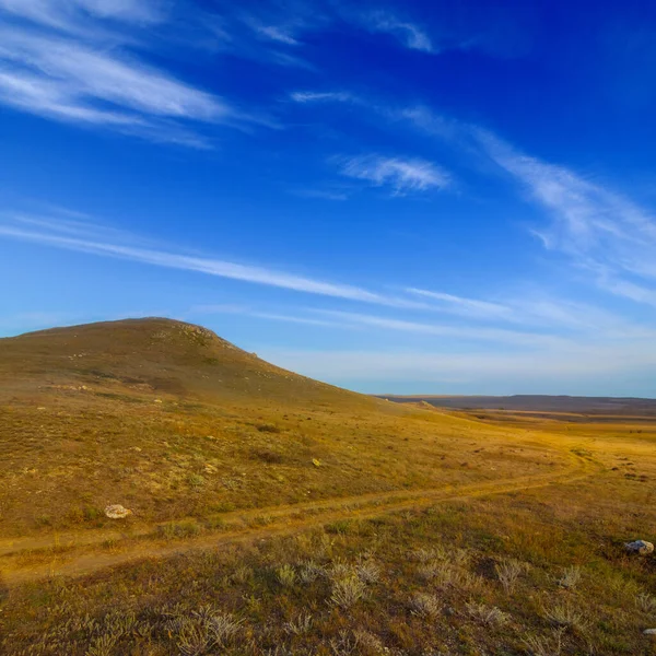 Prairie Hills Blue Cloudy Sky — Stock Photo, Image