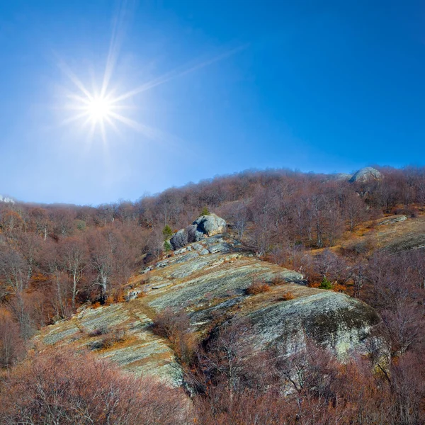 晴れた日の緑の山の鎖 — ストック写真