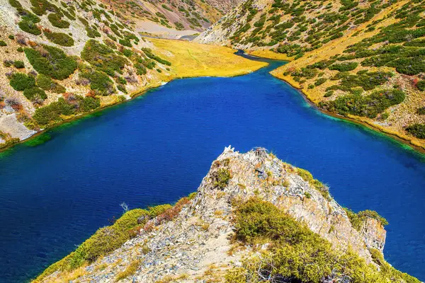 Mountain Lake Koksay Aksu Zhabagly Nature Reserve Lake Koksay Located — Zdjęcie stockowe