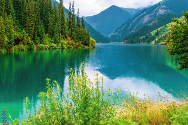 Kolsay Gölü, Kazakistan 'ın güneydoğusundaki Tian Shan Dağları' nın kuzey yamacında, Kolsay Gölleri Ulusal Parkı 'nda yer almaktadır.