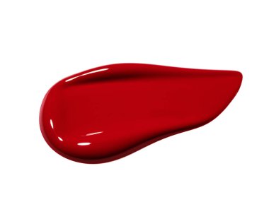 kırmızı ruj örneği, parlak renk kozmetik ürün vuruşu, akryl gouache boya dokusu, kozmetik ürün dokusu