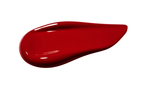 kırmızı ruj örneği, parlak renk kozmetik ürün vuruşu, akryl gouache boya dokusu, kozmetik ürün dokusu