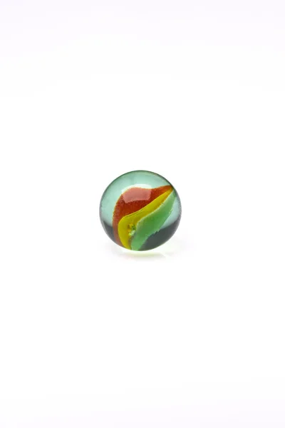 白底彩色玻璃弹珠球 — 图库照片