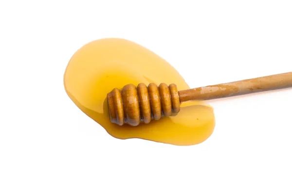 Honey Flowing Honey Spoon — Stock Photo, Image