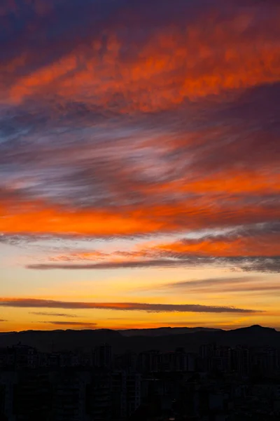 Solnedgång Och Underbara Himmel Färger — Stockfoto