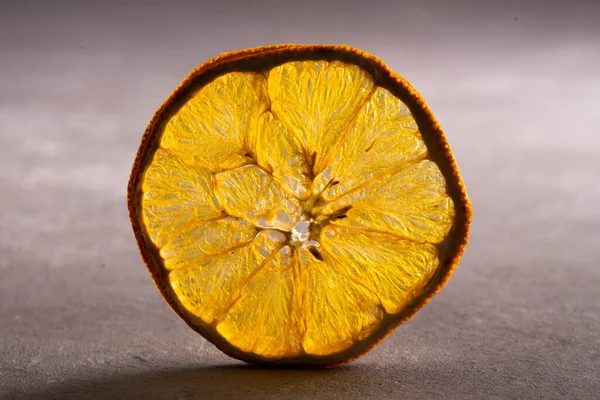 Tranches Orange Séchées Sur Fond Vintage — Photo