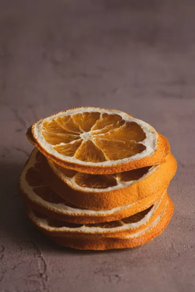 Torkade Orange Skivor Vintage Bakgrund — Stockfoto