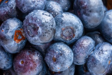 Taze ve lezzetli yaban mersinli su damlası