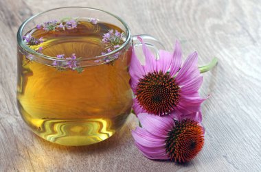 Bir şişe bitkisel ilaç.