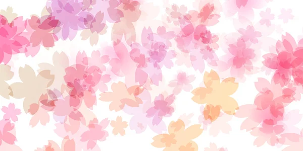 Kirschblüte Japanisches Muster Neujahrskarte Hintergrund — Stockvektor