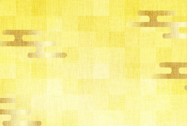 Guld Japansk Papir Tåge Baggrund – Stock-vektor