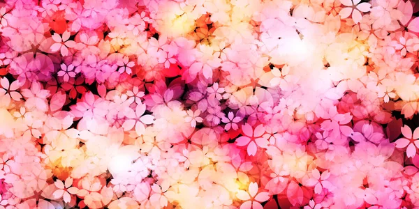 Kiraz Çiçeği Japon Desenli Yeni Yıl Kartı Arkaplanı — Stok Vektör