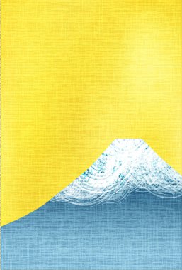 Fuji New Year's card Japanese pattern background
