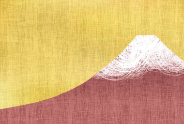 Fuji New Year's card Japanese pattern background