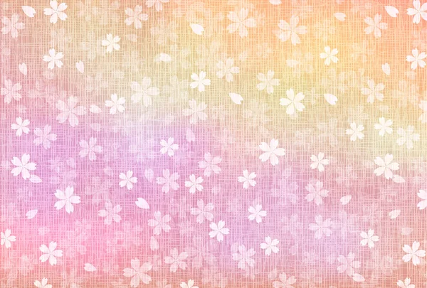 Kirschblüten Neujahrskarte Japanisches Muster Hintergrund — Stockvektor