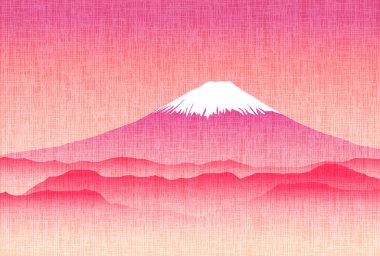 Fuji New Year's card Japanese pattern background