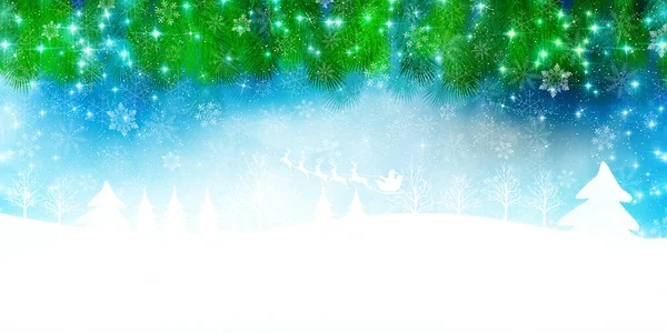Schnee Weihnachten Tannenbaum Hintergrund — Stockvektor