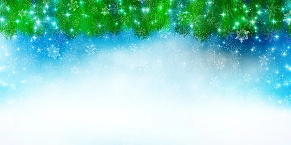 Kar Christmas Köknar Ağacı Arka Plan — Stok Vektör