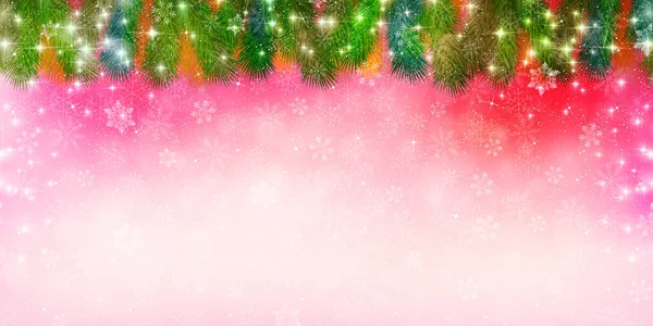 Schnee Weihnachten Tannenbaum Hintergrund — Stockvektor