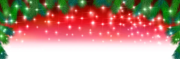 Snow Christmas Fir Tree Background — Stock Vector