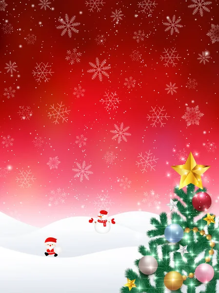 雪圣诞枞树背景 — 图库矢量图片