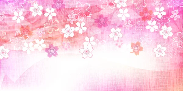 Cherry Blossom New Year Card Spring Background — Stock Vector
