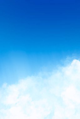 Gökyüzü bulutlu manzara suluboya arkaplan