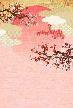 Erik Japon desenli gündoğumu arkaplanı