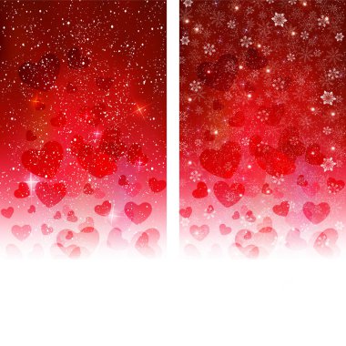 Sevgililer Günü kar ışığı arka planı