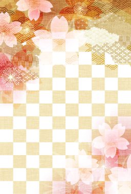 Cherry Blossom spring Japanese pattern background