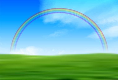 Grassland sky fresh green scenery background