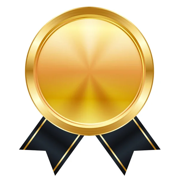 Medal Gold Ribbon Frame Icon — Wektor stockowy