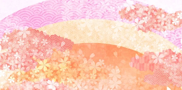  Japon desenli bahar arkaplanı
