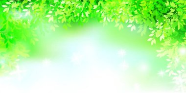 Taze yeşil yaprak manzara arka plan