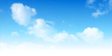 Mavi gökyüzü bulutlu manzara arka planı