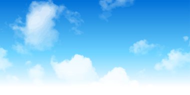 Mavi gökyüzü bulutlu manzara arka planı