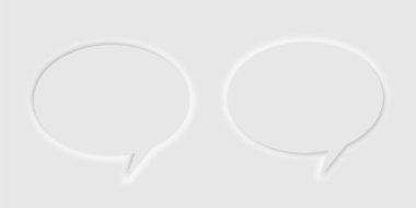 Speech bubble neumorphism frame icon
