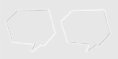 Speech bubble neumorphism frame icon