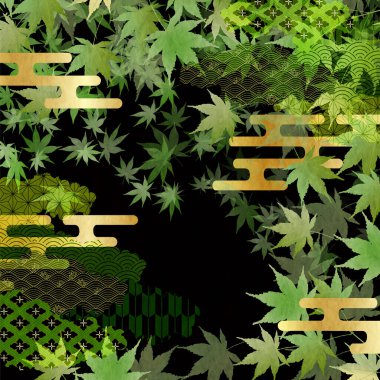 Taze yeşil akçaağaç yaprağı arka plan