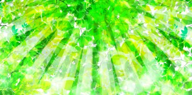 Taze yeşil yaprak manzara arka plan