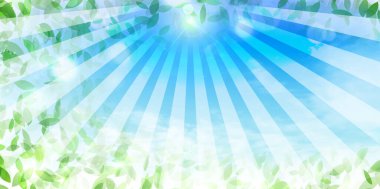 Taze yeşil yaprak manzara arka plan