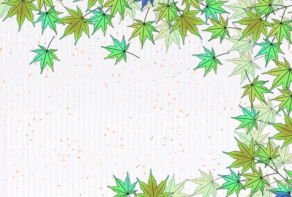 新鮮な緑のカエデの葉の背景 — ストックベクタ