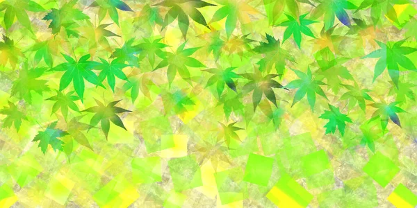 Fresh Green Maple Leaf Background — Stock Vector
